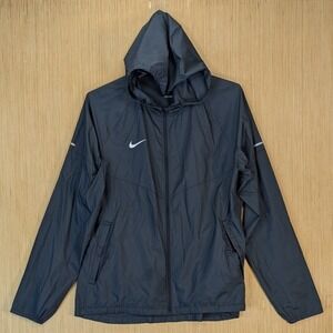 Nike Black Windbreaker Jacket with Hood